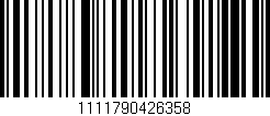Código de barras (EAN, GTIN, SKU, ISBN): '1111790426358'