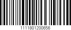 Código de barras (EAN, GTIN, SKU, ISBN): '1111801200656'