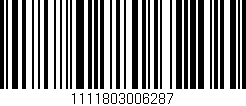 Código de barras (EAN, GTIN, SKU, ISBN): '1111803006287'