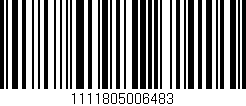 Código de barras (EAN, GTIN, SKU, ISBN): '1111805006483'