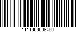 Código de barras (EAN, GTIN, SKU, ISBN): '1111808006480'