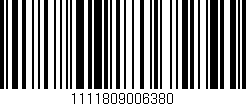 Código de barras (EAN, GTIN, SKU, ISBN): '1111809006380'