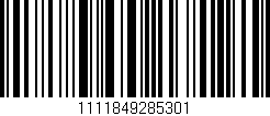 Código de barras (EAN, GTIN, SKU, ISBN): '1111849285301'