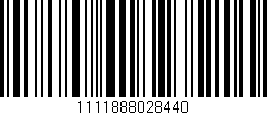 Código de barras (EAN, GTIN, SKU, ISBN): '1111888028440'