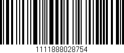Código de barras (EAN, GTIN, SKU, ISBN): '1111888028754'