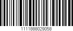 Código de barras (EAN, GTIN, SKU, ISBN): '1111888029058'
