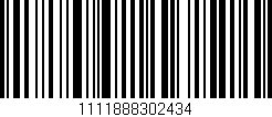 Código de barras (EAN, GTIN, SKU, ISBN): '1111888302434'