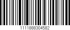 Código de barras (EAN, GTIN, SKU, ISBN): '1111888304582'
