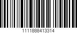 Código de barras (EAN, GTIN, SKU, ISBN): '1111888413314'