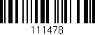Código de barras (EAN, GTIN, SKU, ISBN): '111478'
