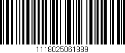 Código de barras (EAN, GTIN, SKU, ISBN): '1118025061889'