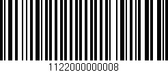 Código de barras (EAN, GTIN, SKU, ISBN): '1122000000008'