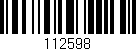 Código de barras (EAN, GTIN, SKU, ISBN): '112598'