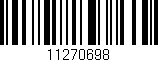 Código de barras (EAN, GTIN, SKU, ISBN): '11270698'