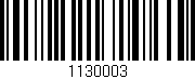 Código de barras (EAN, GTIN, SKU, ISBN): '1130003'