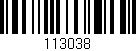 Código de barras (EAN, GTIN, SKU, ISBN): '113038'