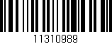 Código de barras (EAN, GTIN, SKU, ISBN): '11310989'