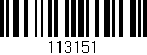 Código de barras (EAN, GTIN, SKU, ISBN): '113151'