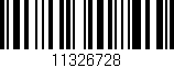 Código de barras (EAN, GTIN, SKU, ISBN): '11326728'