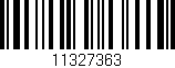 Código de barras (EAN, GTIN, SKU, ISBN): '11327363'