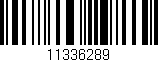 Código de barras (EAN, GTIN, SKU, ISBN): '11336289'
