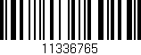 Código de barras (EAN, GTIN, SKU, ISBN): '11336765'
