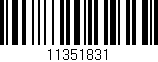 Código de barras (EAN, GTIN, SKU, ISBN): '11351831'