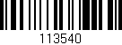 Código de barras (EAN, GTIN, SKU, ISBN): '113540'