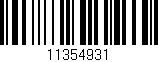 Código de barras (EAN, GTIN, SKU, ISBN): '11354931'