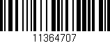 Código de barras (EAN, GTIN, SKU, ISBN): '11364707'
