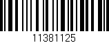 Código de barras (EAN, GTIN, SKU, ISBN): '11381125'