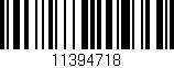 Código de barras (EAN, GTIN, SKU, ISBN): '11394718'