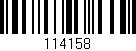 Código de barras (EAN, GTIN, SKU, ISBN): '114158'
