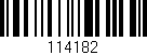 Código de barras (EAN, GTIN, SKU, ISBN): '114182'
