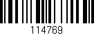 Código de barras (EAN, GTIN, SKU, ISBN): '114769'