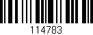 Código de barras (EAN, GTIN, SKU, ISBN): '114783'