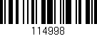Código de barras (EAN, GTIN, SKU, ISBN): '114998'
