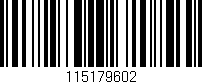 Código de barras (EAN, GTIN, SKU, ISBN): '115179602'