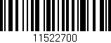 Código de barras (EAN, GTIN, SKU, ISBN): '11522700'
