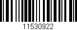 Código de barras (EAN, GTIN, SKU, ISBN): '11530922'