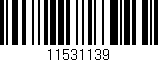 Código de barras (EAN, GTIN, SKU, ISBN): '11531139'