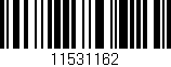 Código de barras (EAN, GTIN, SKU, ISBN): '11531162'