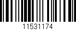 Código de barras (EAN, GTIN, SKU, ISBN): '11531174'
