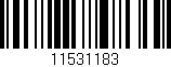 Código de barras (EAN, GTIN, SKU, ISBN): '11531183'