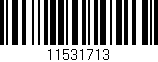 Código de barras (EAN, GTIN, SKU, ISBN): '11531713'