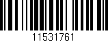 Código de barras (EAN, GTIN, SKU, ISBN): '11531761'
