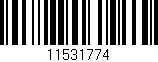Código de barras (EAN, GTIN, SKU, ISBN): '11531774'