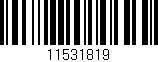 Código de barras (EAN, GTIN, SKU, ISBN): '11531819'