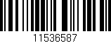 Código de barras (EAN, GTIN, SKU, ISBN): '11536587'