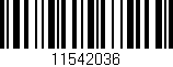 Código de barras (EAN, GTIN, SKU, ISBN): '11542036'